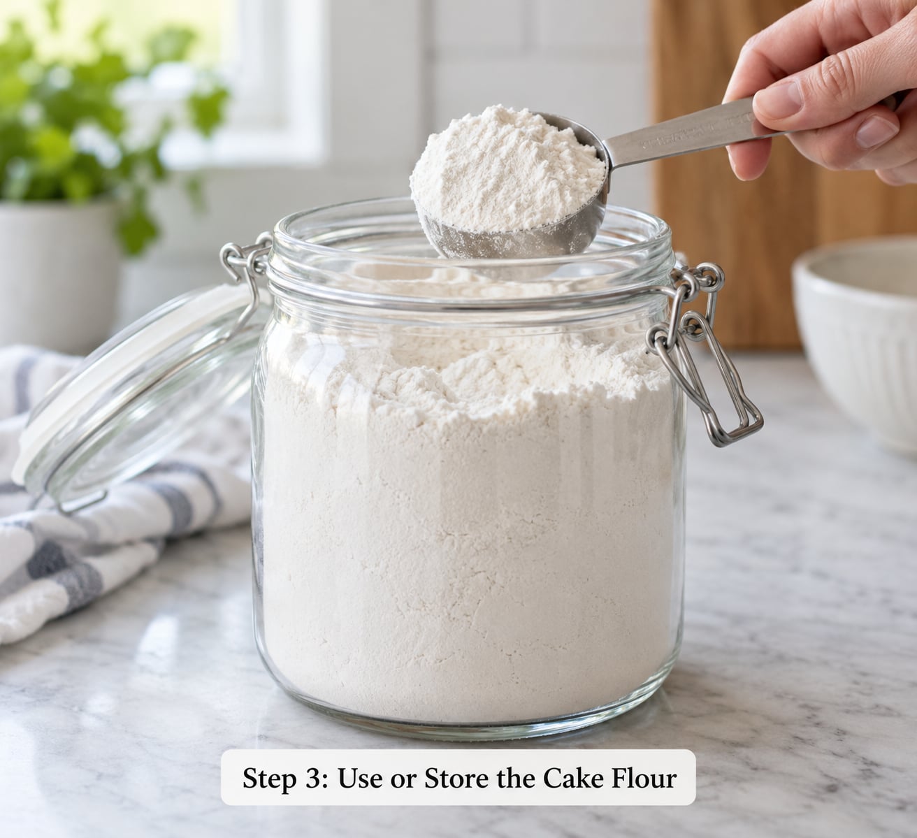 Step 3: Use or Store the Cake Flour