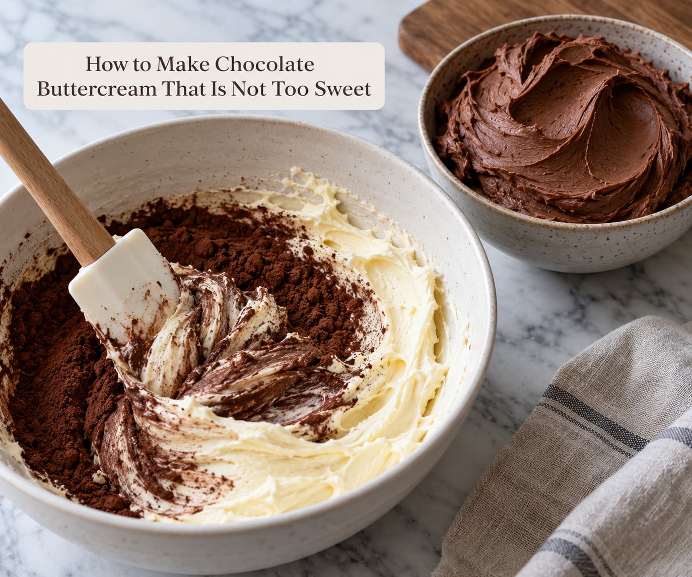 How to Make Chocolate Buttercream That Is Not Too Sweet