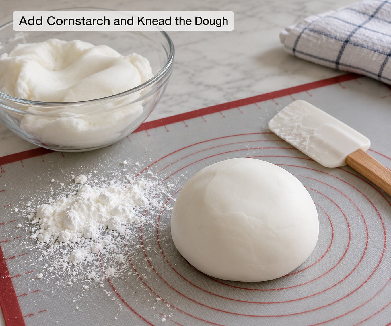 Add Cornstarch and Knead the Dough