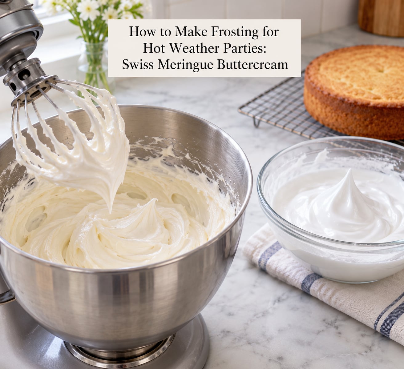 How to Make Frosting for Hot Weather Parties: Swiss Meringue Buttercream