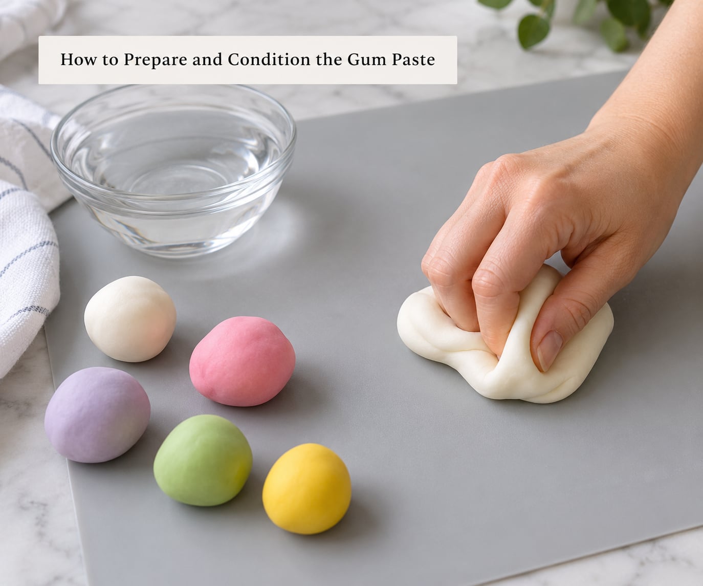 How to Prepare and Condition the Gum Paste