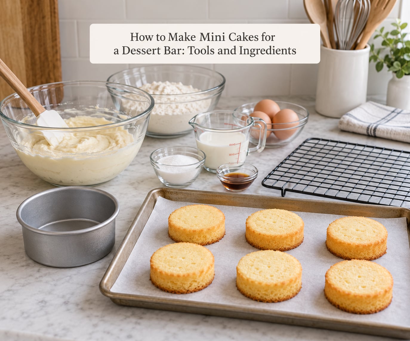 How to Make Mini Cakes for a Dessert Bar: Tools and Ingredients