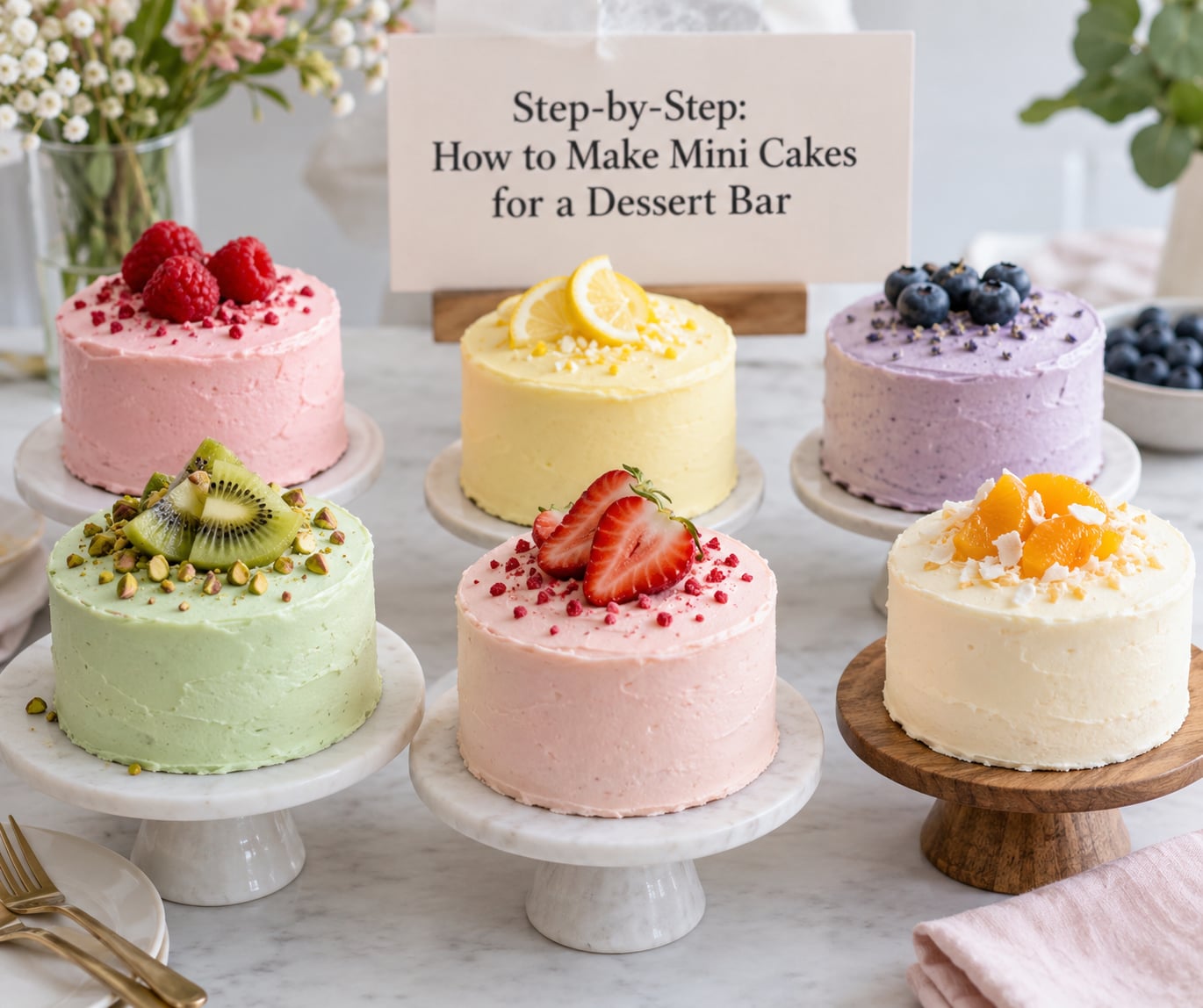 Step-by-Step: How to Make Mini Cakes for a Dessert Bar