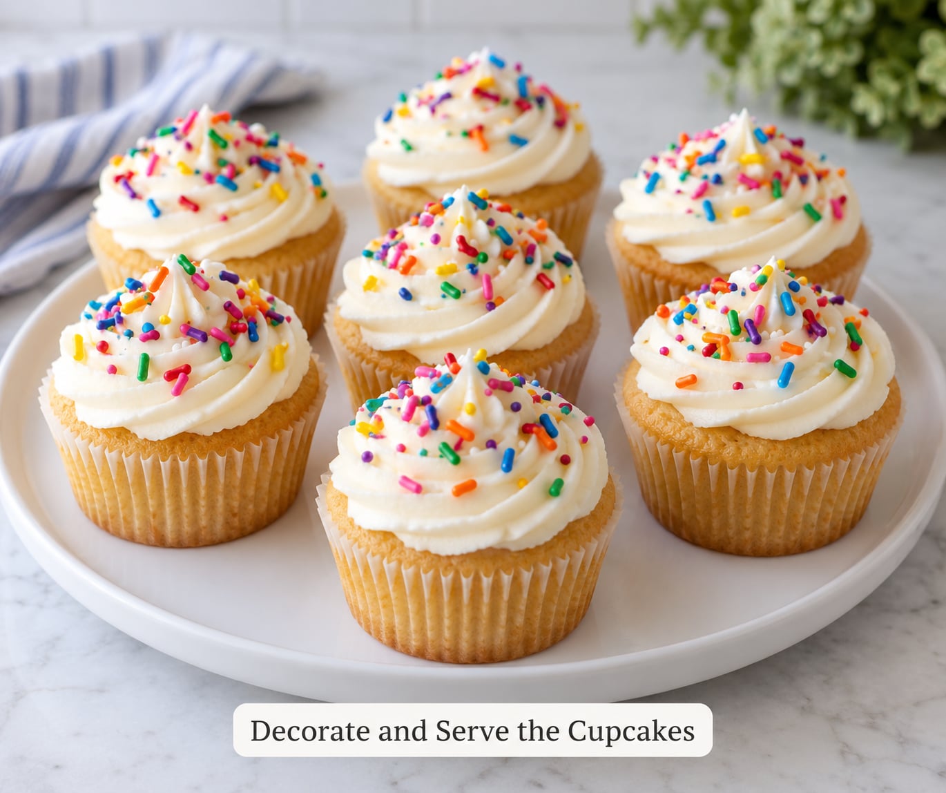 Decorate and Serve the Cupcakes