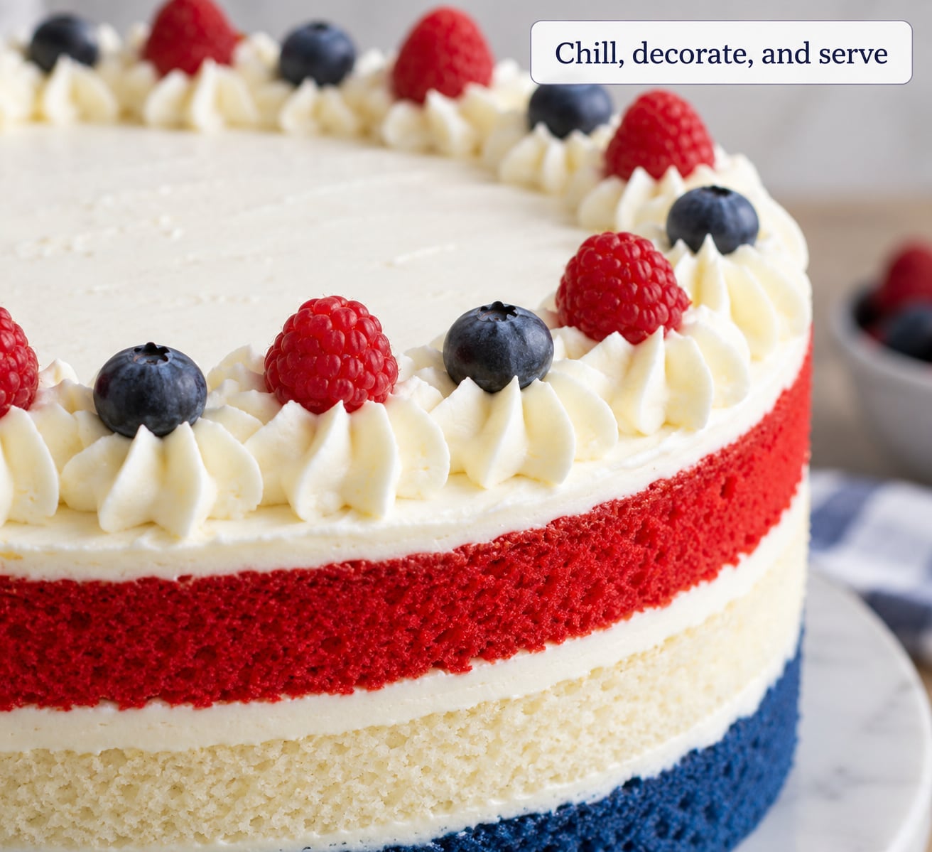 Chill, decorate, and serve