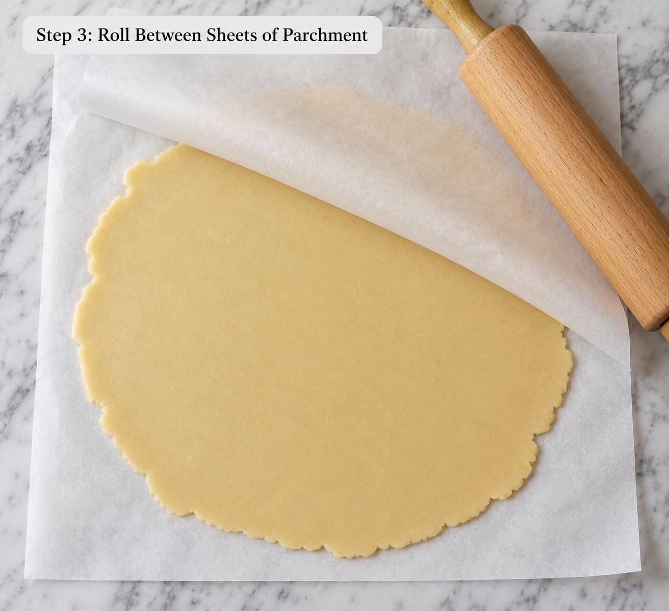 Step 3: Roll Between Sheets of Parchment