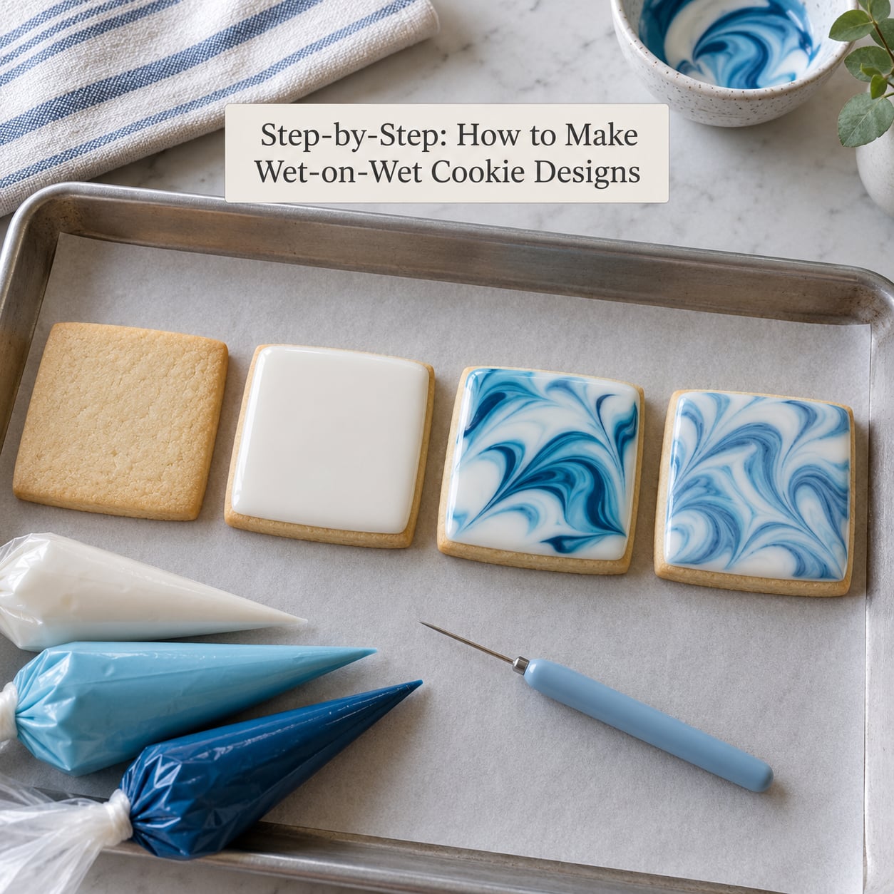 Step-by-Step: How to Make Wet-on-Wet Cookie Designs