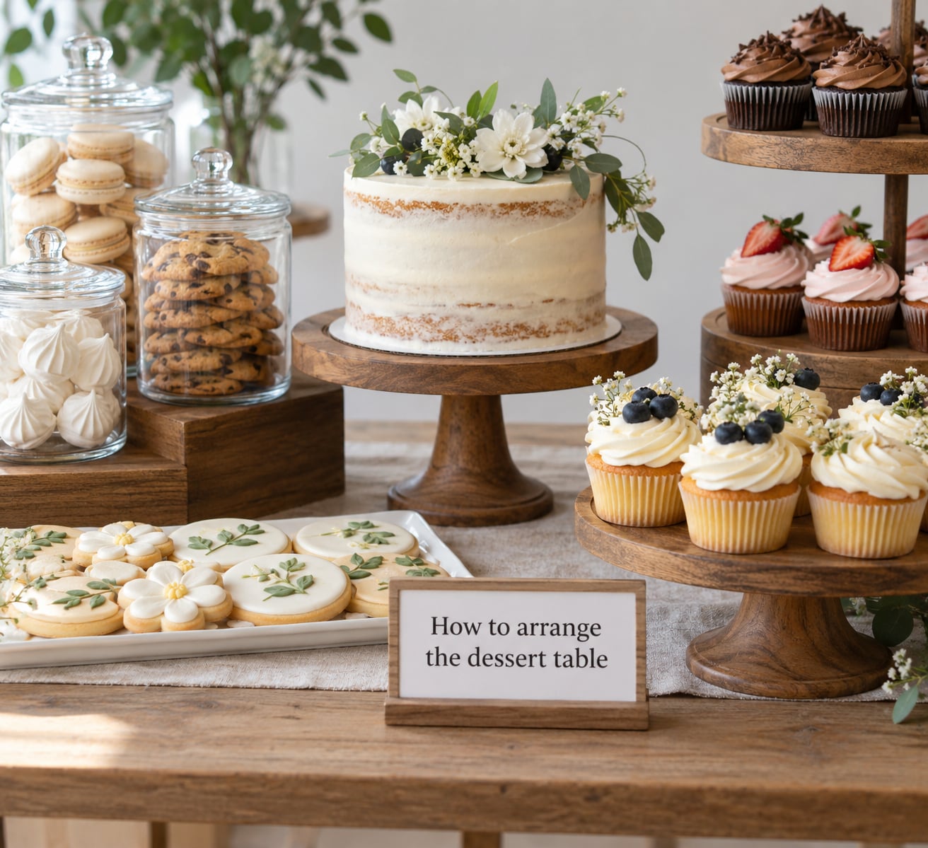 How to arrange the dessert table