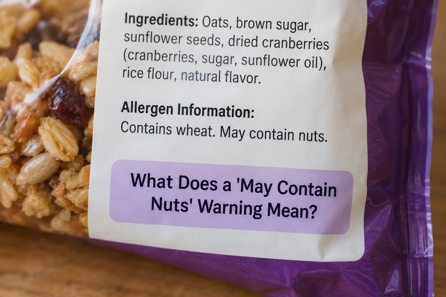 What Does a 'May Contain Nuts' Warning Mean?