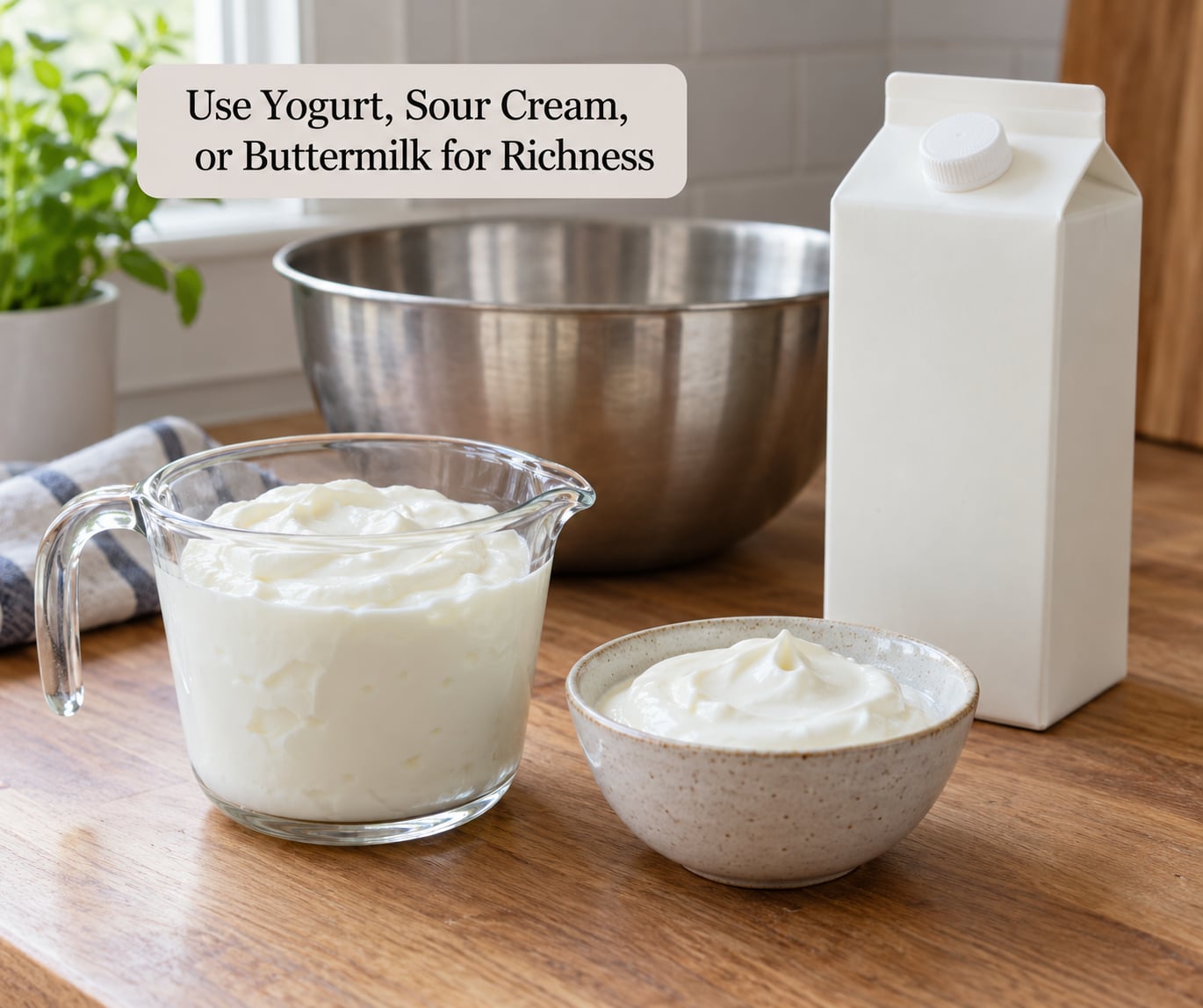 Use Yogurt, Sour Cream, or Buttermilk for Richness