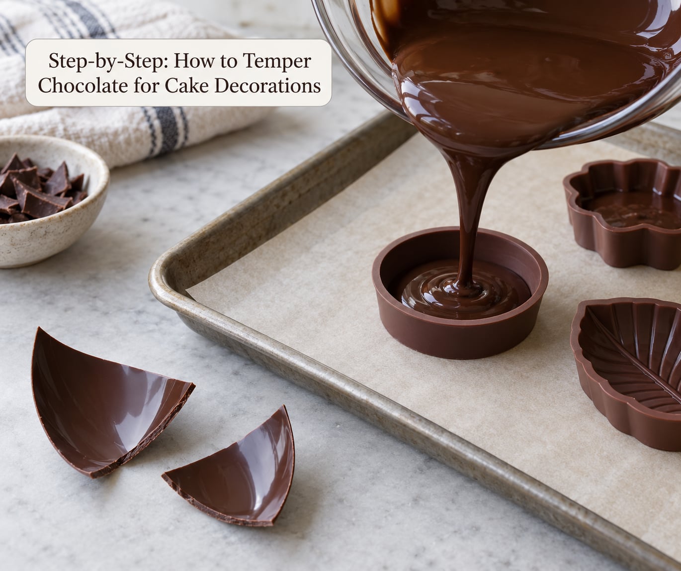 Step-by-Step: How to Temper Chocolate for Cake Decorations
