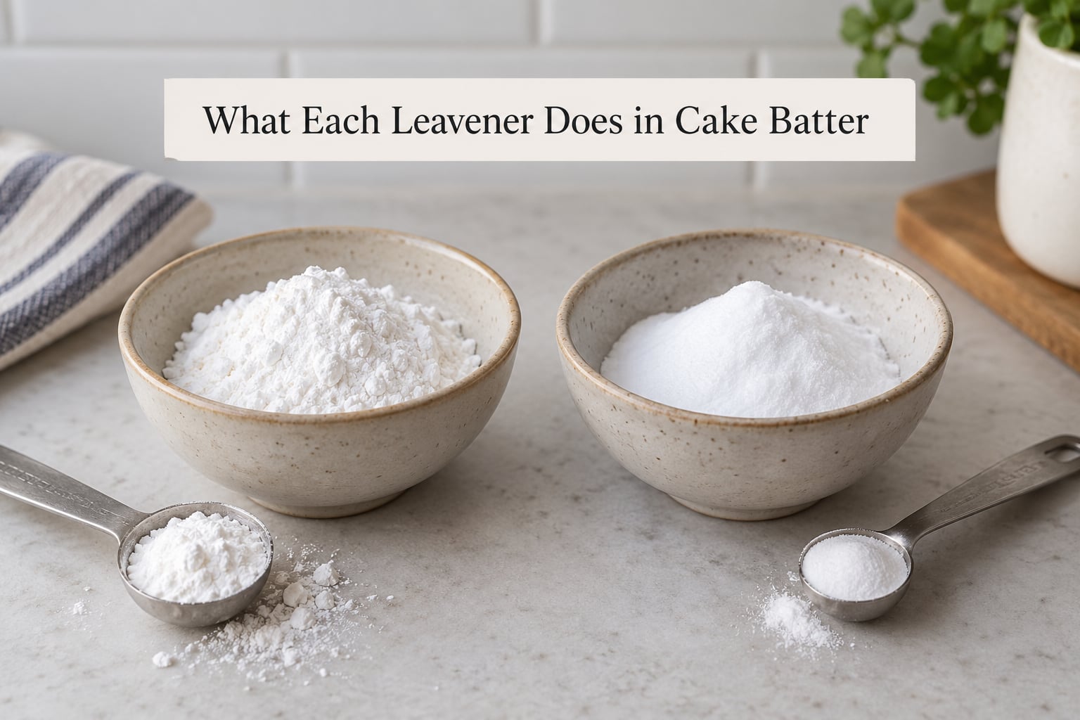 What Each Leavener Does in Cake Batter